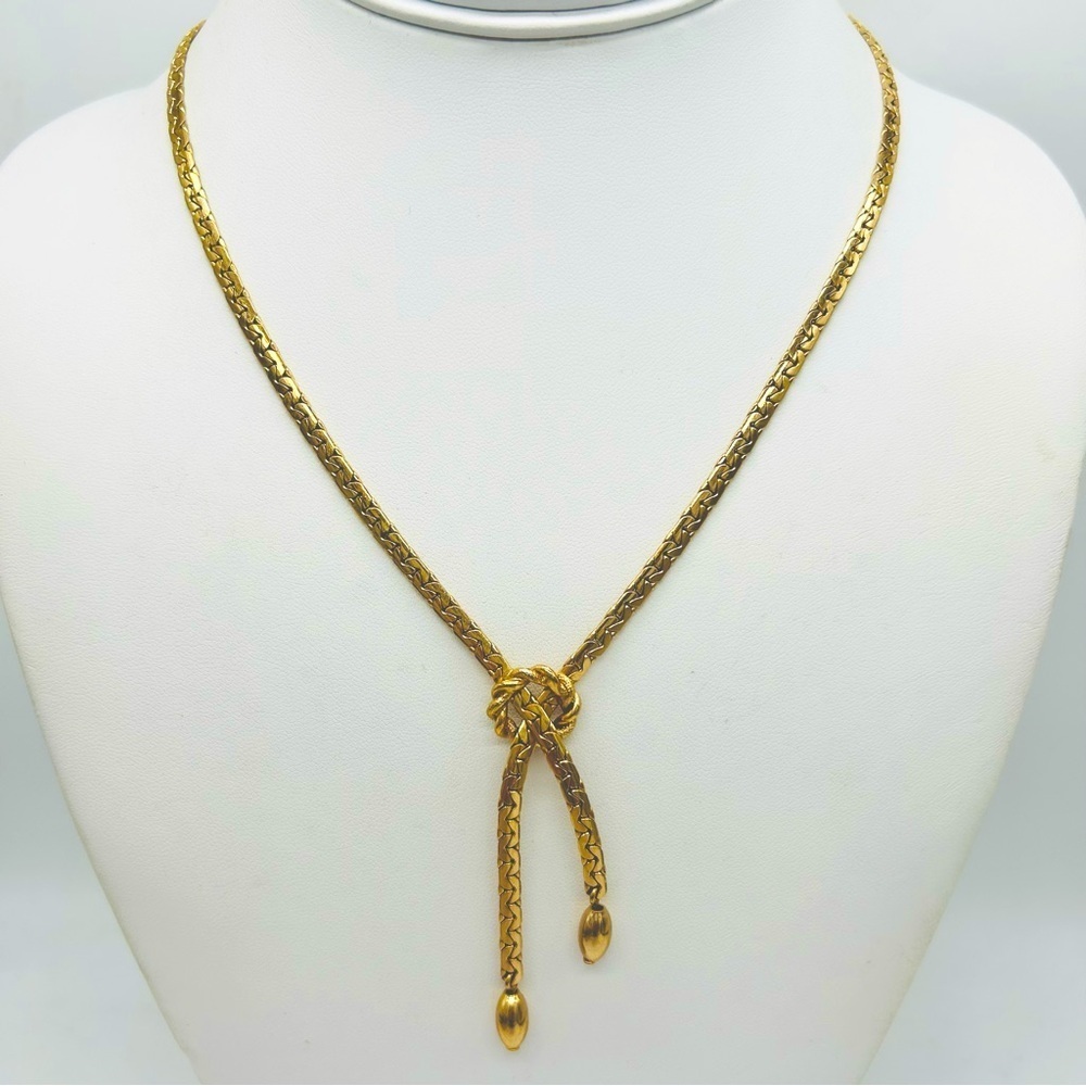 Sarah Coventry Vintage Gold Y Necklace